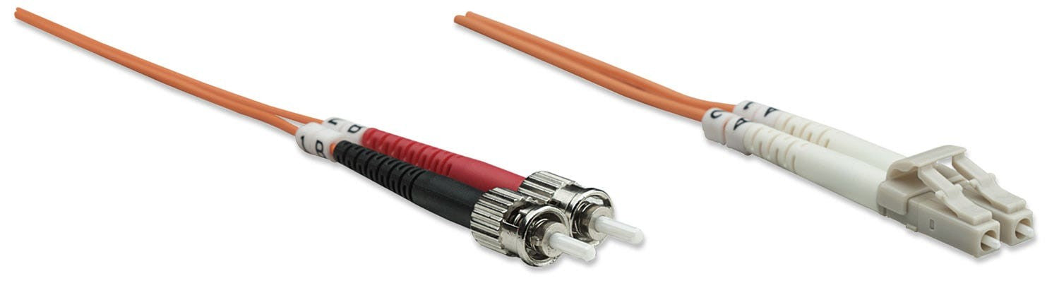 Intellinet 2m LC/ST câble de fibre optique OM1 Orange