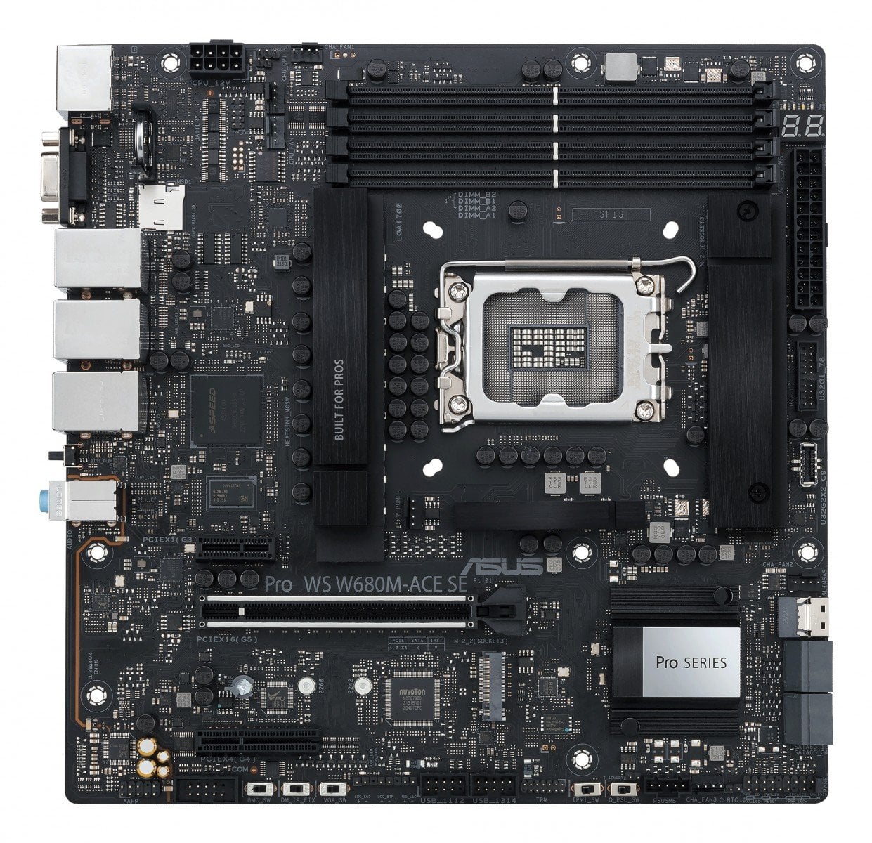 ASUS PRO WS W680M-ACE SE LGA1700 microATX 4DDR5 1xHDMI 1xDP 1xD-Sub 8xSATA 2xM.2