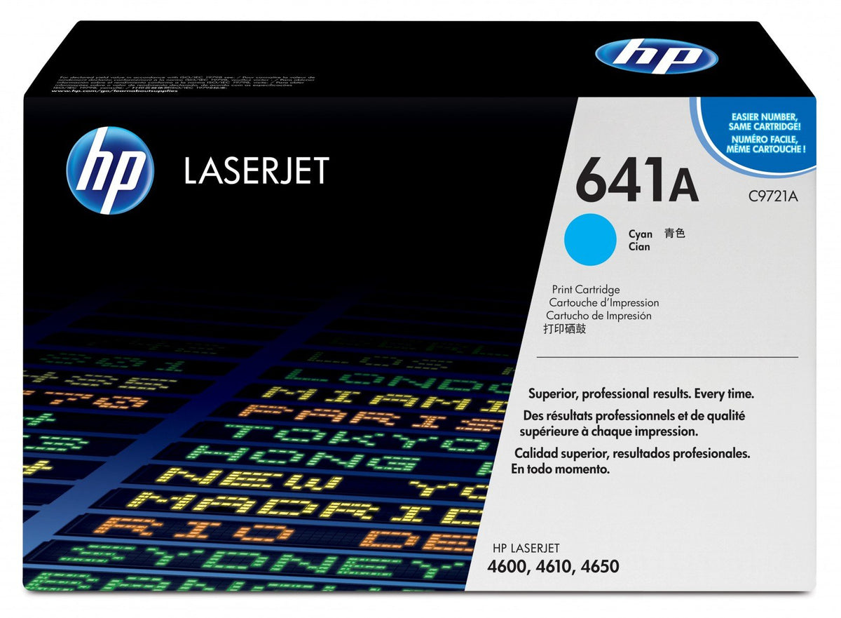 HP 641A Cyan Original LaserJet Toner Cartridge Cartouche de toner 1 piece(s)