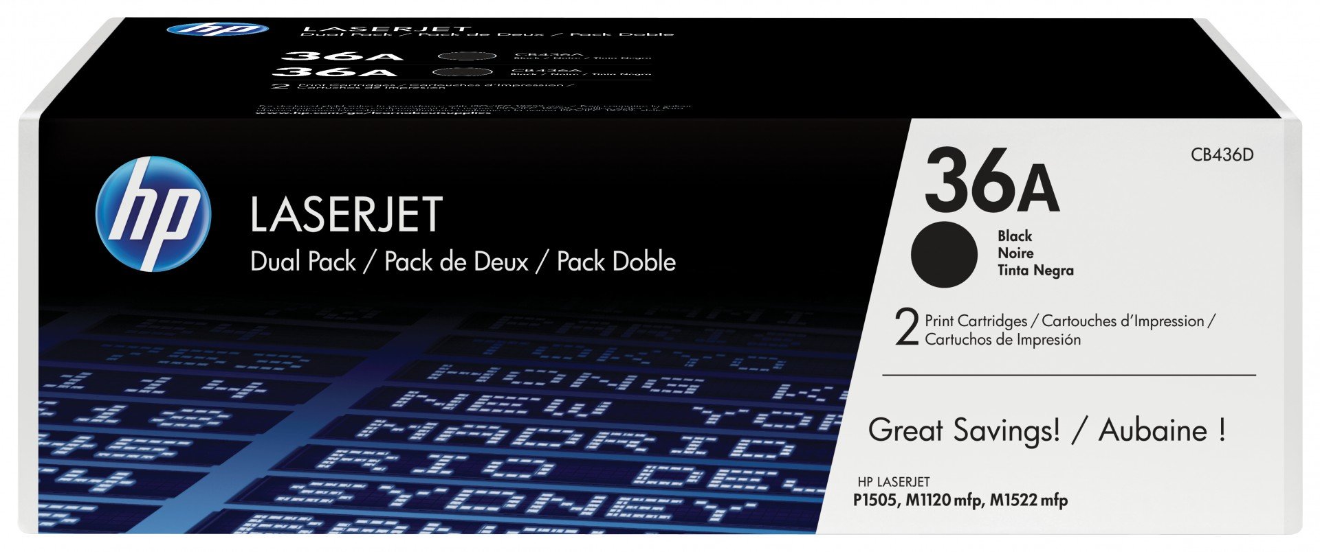HP Toner/36A Black Dual Pack LaserJet