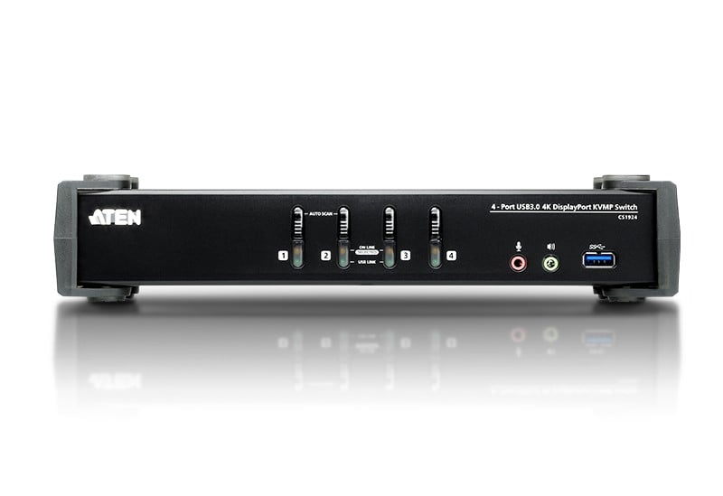 Aten CS1924 switch KVM DisplayPort/USB 3.0/Audio - 4 ports