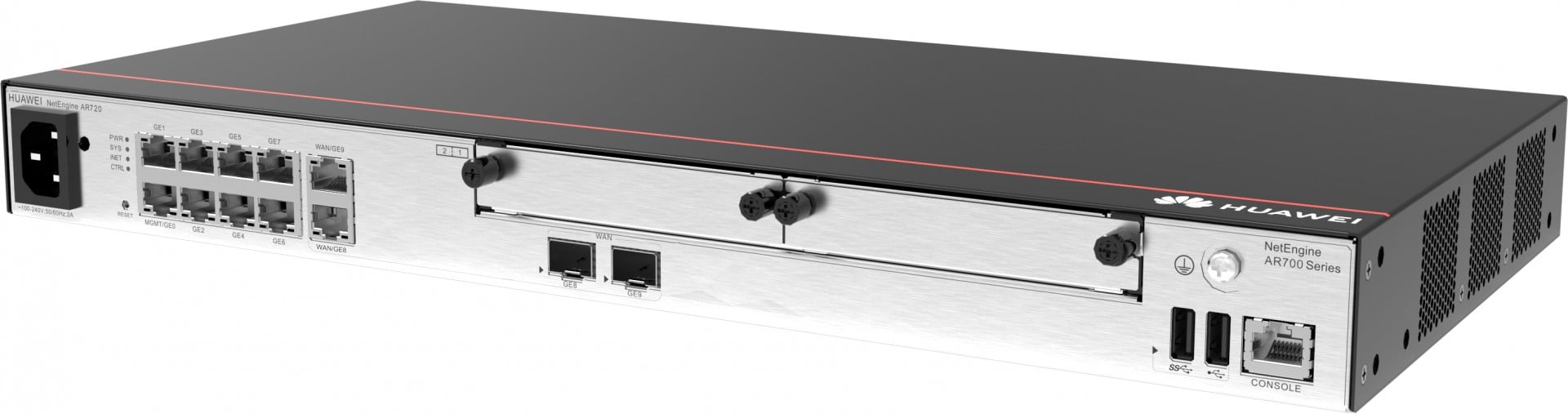 Huawei Router NetEngine AR720, 2*GE combo WAN, 8*GE LAN, 2*USB 2.0, 2*SIC