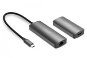 Extenseur USB-C vers HDMI 30m sur paire torsadée Cat.6 4K120Hz HDCP 2.3 (ensemble)