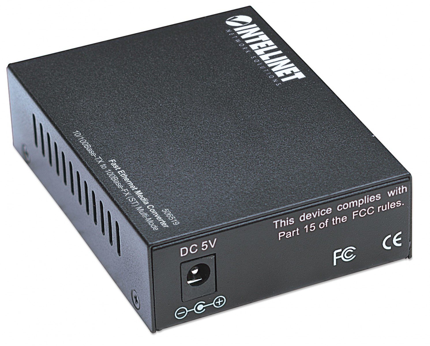 Intellinet 506519 convertisseur de support réseau 100 Mbit/s 1310 nm Multimode Noir