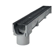 "STORA-DRAIN SE10101367P Caniveau de drainage SELF 100/1000-B125 avec grille en fonte ""S"" et sortie 110"