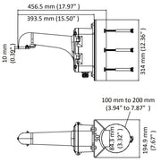 Hikvision DS-1604ZJ-BOX-POLE Support de montage sur poteau