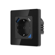 Extralink Smart Life Prises Mural Set Pro | Set de prises intelligentes + cadre | Couleur Noir, 230V, 1x USB A, 1x USB C, WiFi