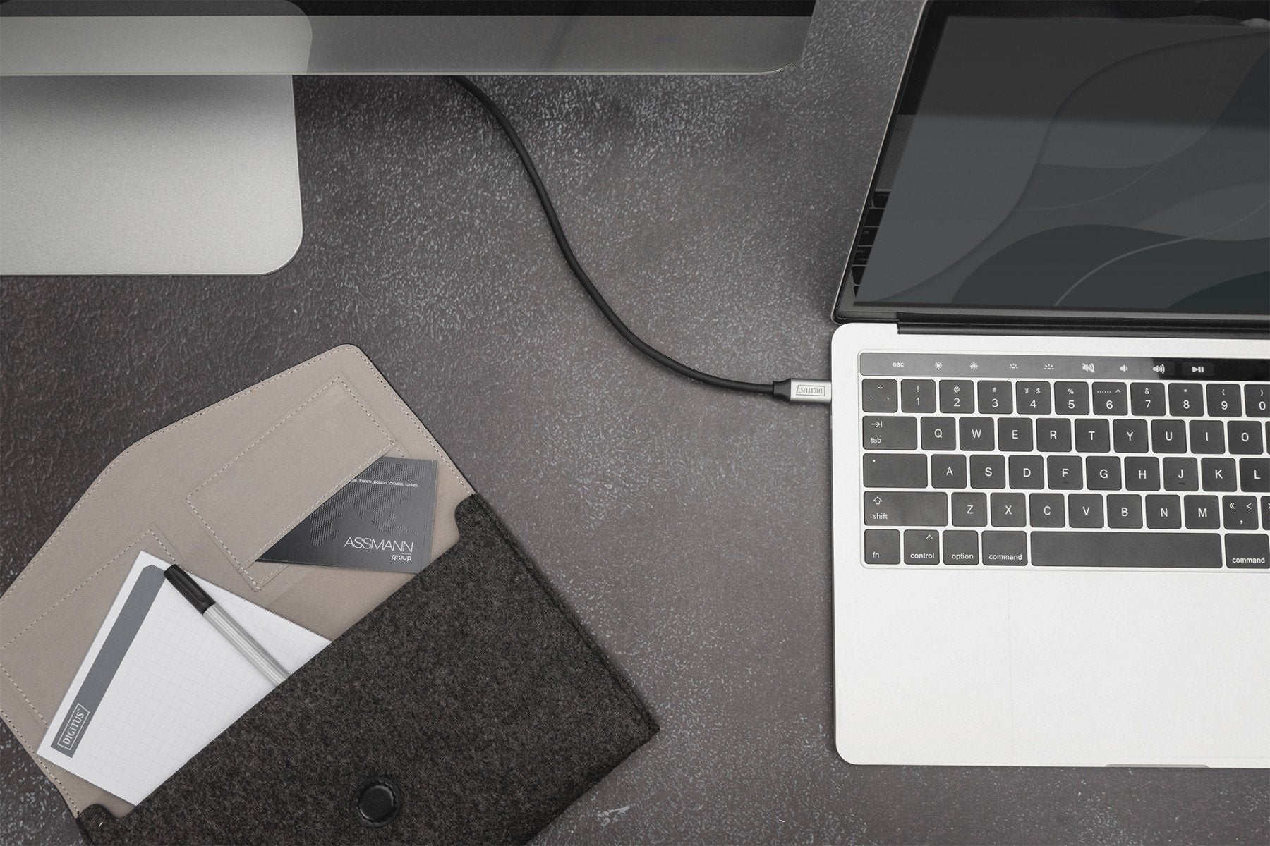 Digitus DB-300220-010-S câble USB USB 3.2 Gen 1 (3.1 Gen 1) USB C 5 Gbit/s 60 W Noir