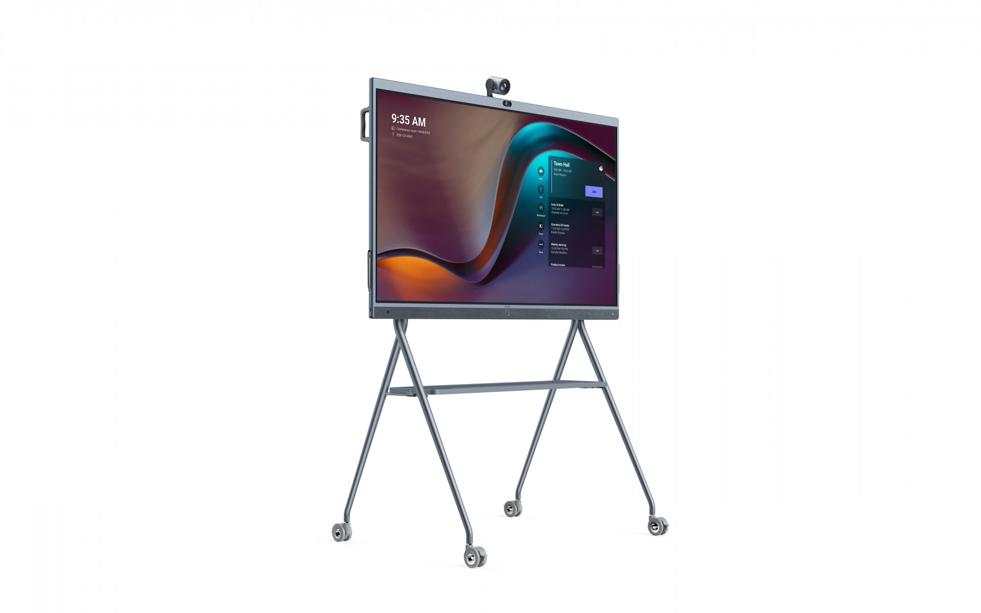 "Yealink MeetingBoard Écran plat interactif 165,1 cm (65"") LED Wifi 4K Ultra HD Noir Écran tactile Intégré dans le processeur Android 10"