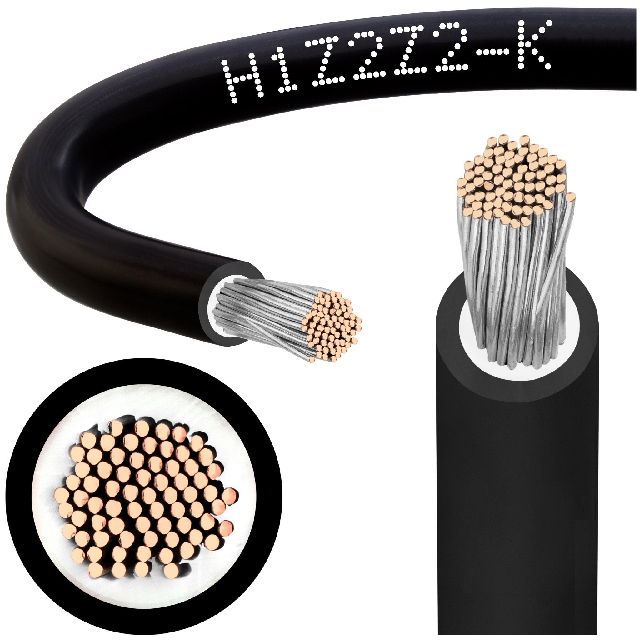 MG Wires H1Z2Z2-K-6MM2/500M Câble photovoltaique 1x6mm2, 0,6/1kV noir, bobine 500m