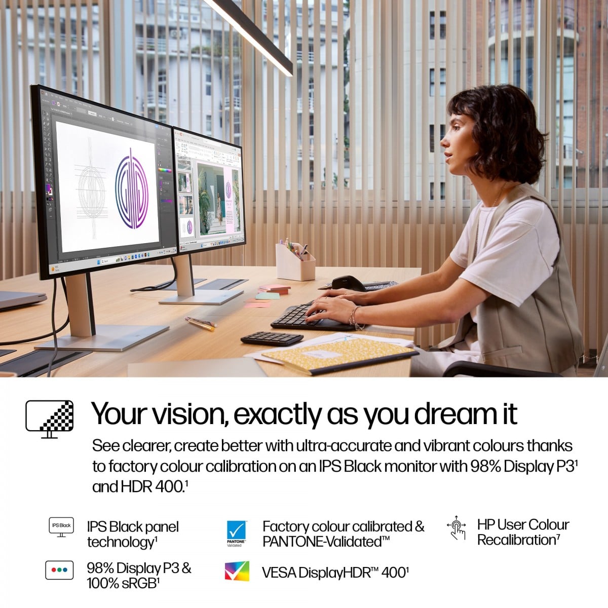 HP Écran  Series 7 Pro - 727pu QHD 27p 2560 x 1440 HDMI DP Thunderbolt 4 3/3/0