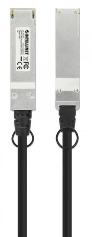 Intellinet 508490 câble InfiniBand et a fibres optiques 0,5 m QSFP+ Noir, Argent