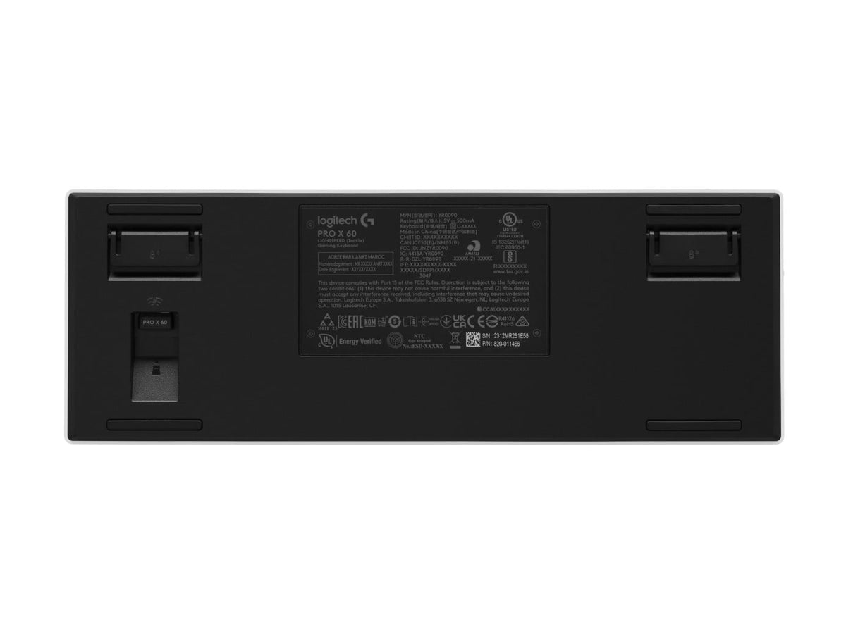 Clavier de jeu Logitech 920-011930 G Pro X 60 TKL Lightspeed Blanc