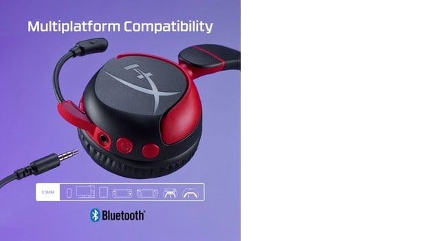 Casque sans fil HyperX Cloud Mini avec microphone, noir-rouge