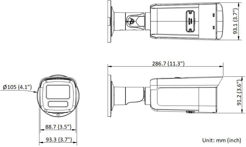 Hikvision DS-2CD2T86G2H-2I(2.8mm)(eF) Caméra réseau Bullet fixe 8 MP alimentée par Darkfighter
