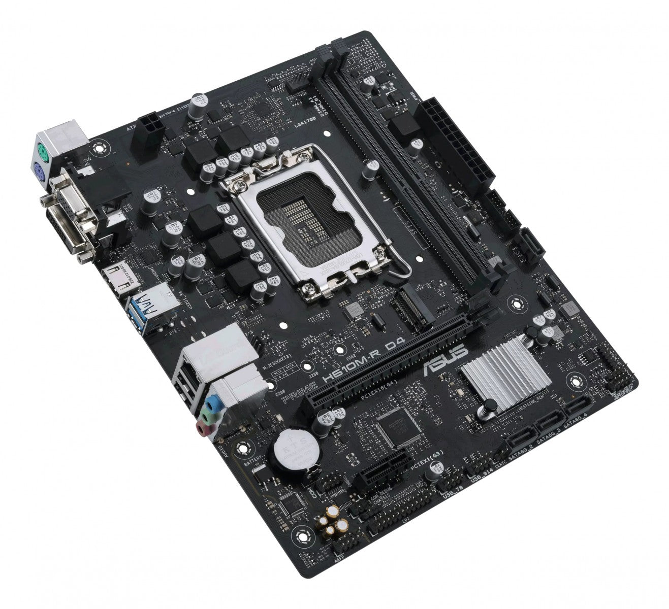 ASUS PRIME H610M-R D4 Intel H610 LGA 1700 2DDR4 1xPCIe 4.0/3.0 x16 1xM.2 4xSATA 6Gb/s 4xUSB 3.2 microATX MB