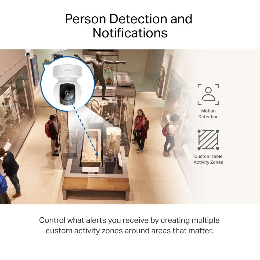 TP-LINK TAPO C212 Pan/Tilt Home Security Wi-Fi Camera 360/114deg 2K 3MP white