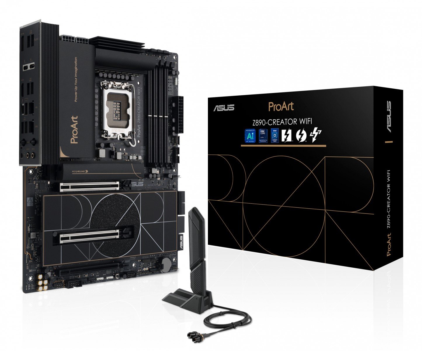 ASUS PROART Z890-CREATOR WIFI LGA1851 4xDDR5 ATX MB 4xSATA 1xHDMI 2.1 3xThunderbolt 5xM.2