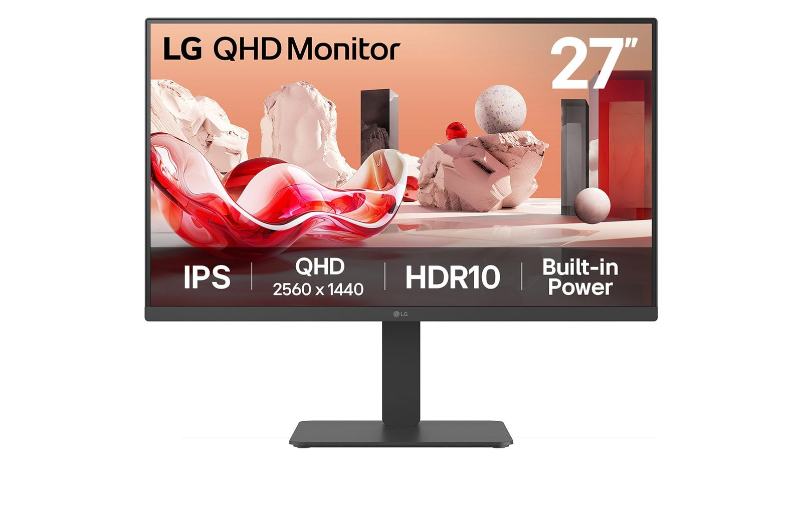 "LG 27BA45QB-B écran plat de PC 68,6 cm (27"") 2560 x 1440 pixels Quad HD LCD Noir"