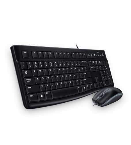 Logitech MK120 clavier Souris incluse USB QWERTY Nordique Noir