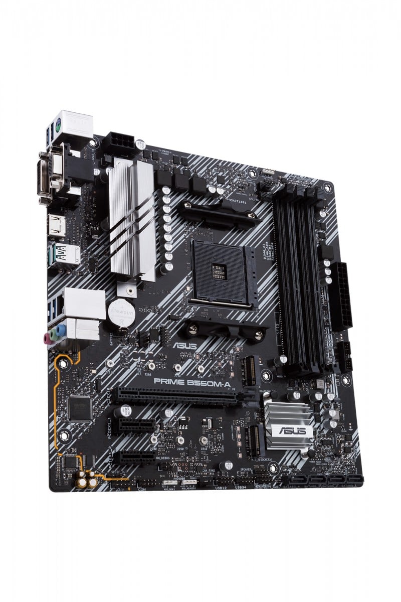 ASUS Prime B550M-A/CSM - AMD - Emplacement AM4 - AMD Ryzen™ 3 de 3e génération - AMD Ryzen 5 de 3e génération - DDR4-SDRAM - 128 Go - DIMM