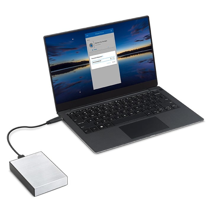 SEAGATE One Touch 4To External HDD with Password Protection Silver
