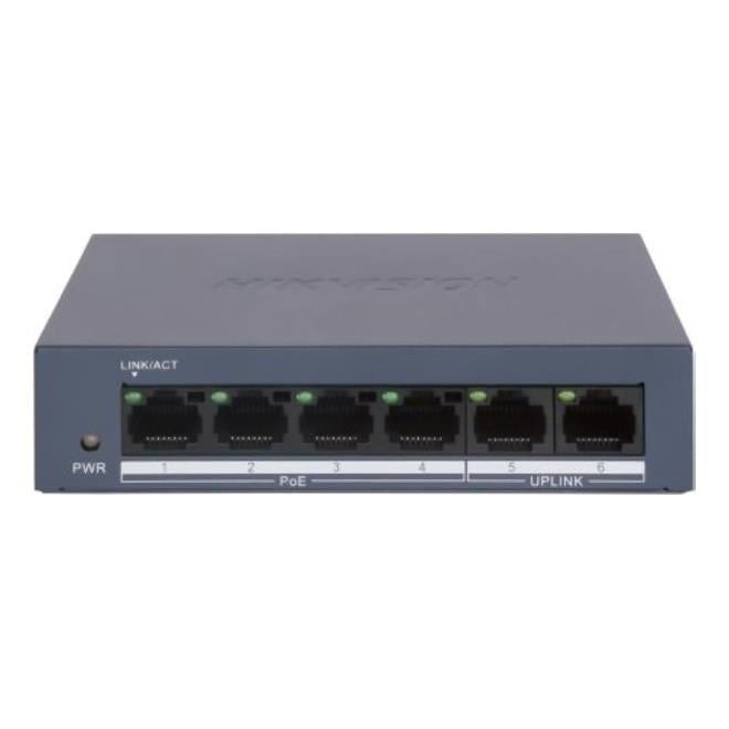 Hikvision DS-XS0106-P Commutateur non géré PoE 4+2