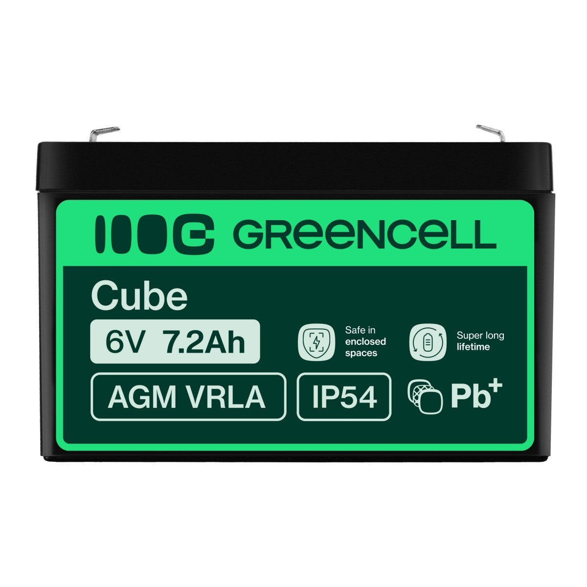 Green Cell Battery AGM VRLA 6V 7.2Ah - Battery - 7.200 mAh