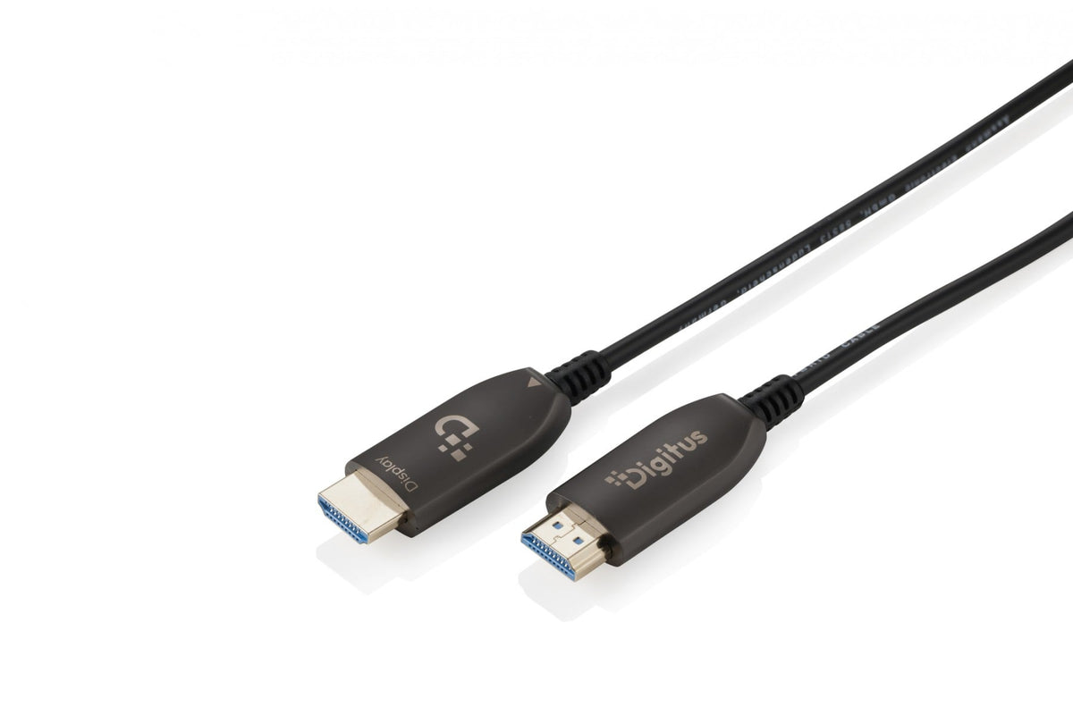 Digitus AK-330126-900-S Câble HDMI AOC hybride | HDMI-A mâle-mâle | HDMI 2.1 | UHD-2 8K@60Hz | 48Gbps |HDR, eARC, HDCP 2.2, CEC | 90m