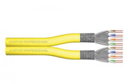 Câble d'installation duplex DIGITUS Cat.7A, S/FTP, Dca, AWG 23/1, LSOH, 100 m, jaune, bobine