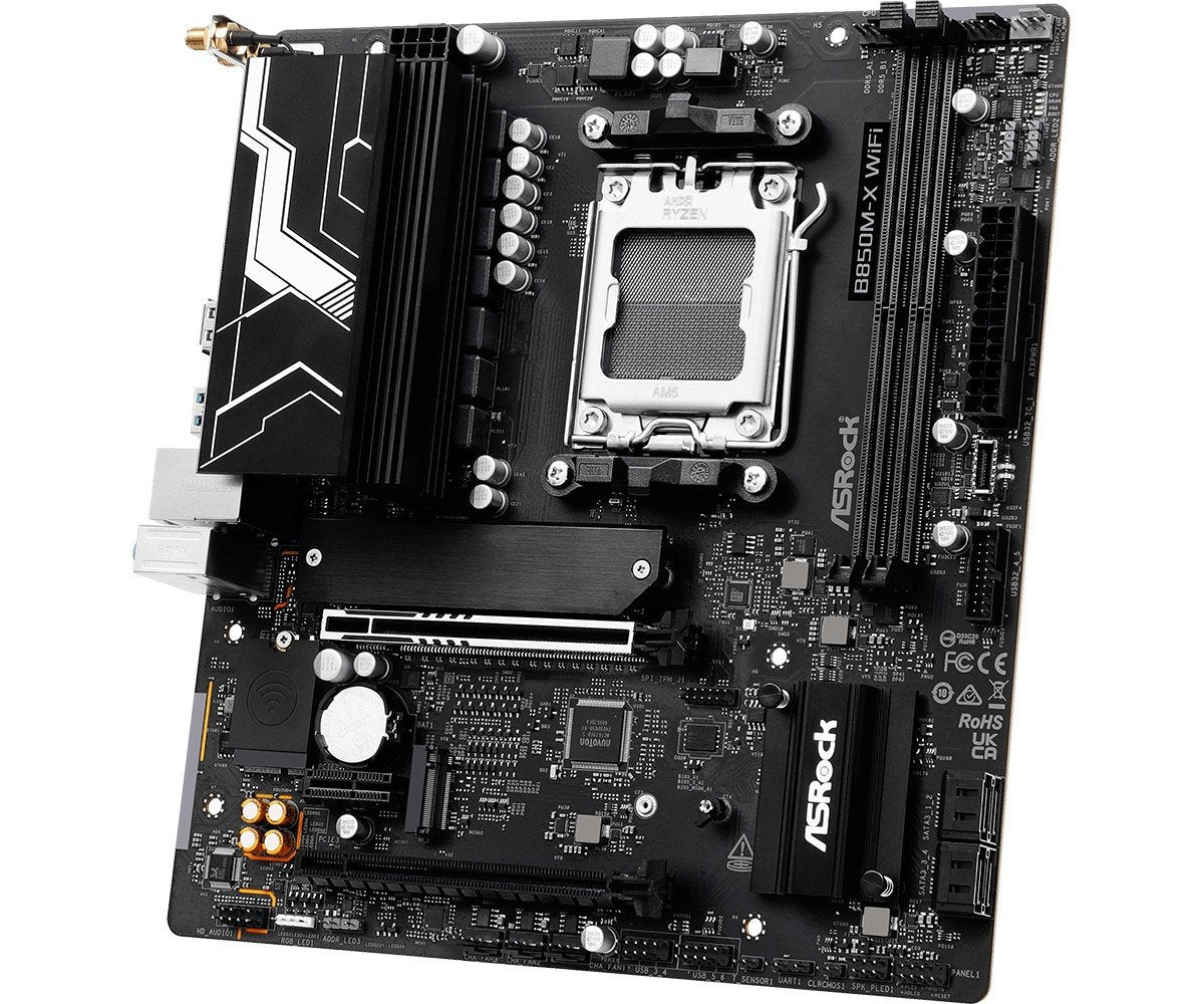 ASRock B850M-X WIFI R2.0 Carte mere Micro ATX avec Wi-Fi 6E et support DDR5