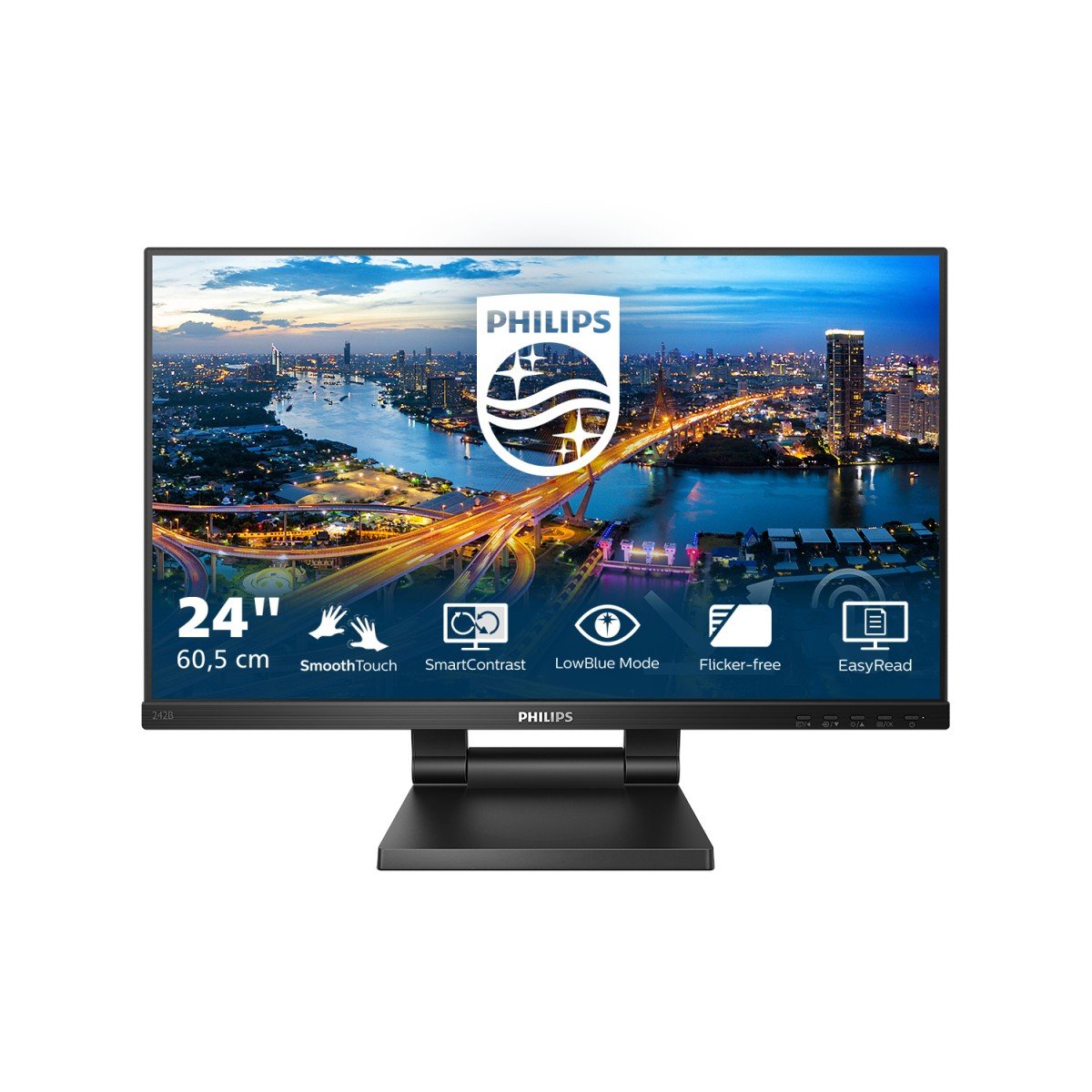 PHILIPS 242B1TC/01 23.8p IPS WLED 1920x1080 P-Cap In Cell Touch HDMI/Displayport 3x USB 3.2