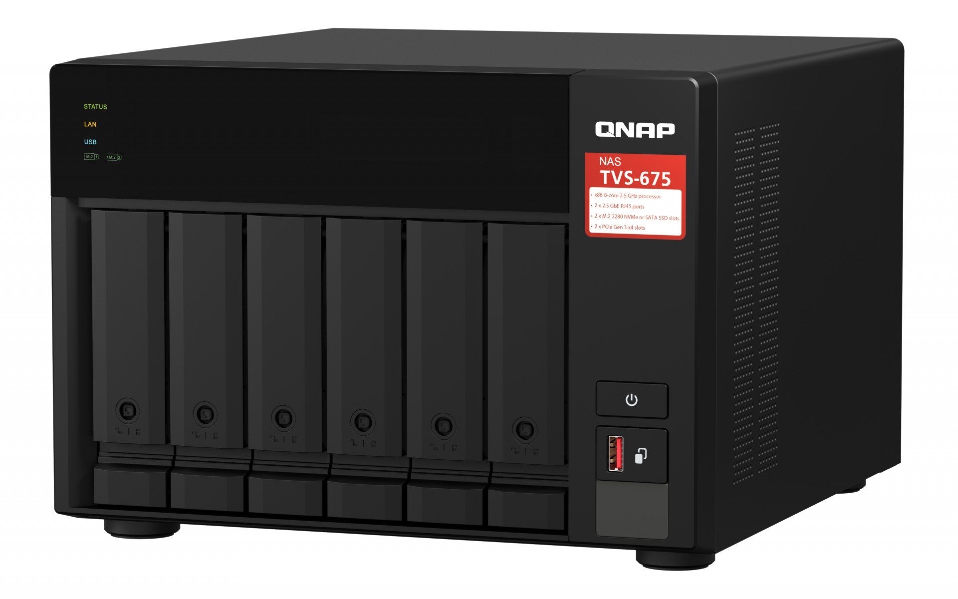 6-Bay NAS Zhaoxin KX-U6580 8GB RAM