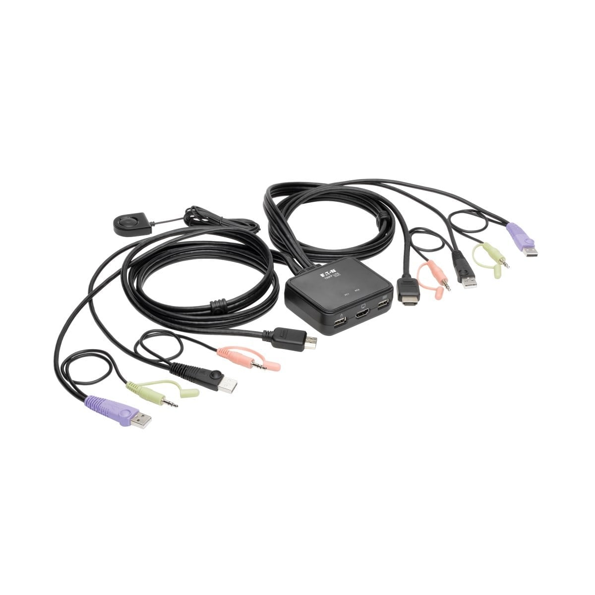 EATON TRIPPLITE 2-Port USB/HD Cable KVM Switch with Audio/Video Cables and USB Peripheral Sharing KVM audio USB switch 2xKVM USB