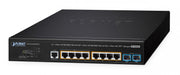 PLANET L2+ 4-Port 10/100/1000T 802.3bt PoE + 4-Port 10/100/1000T 802.3at PoE + 2-Port 10G SFP+ Managed AV Switch Géré L2+ Connexion Ethernet, supportant l'alime