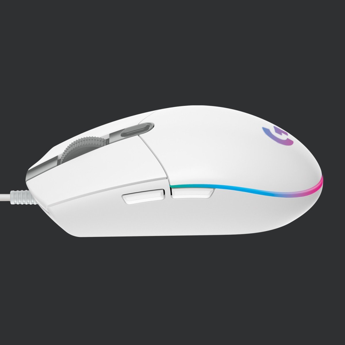 LOGITECH Gaming Mouse G203 LIGHTSYNC Mouse optical 6 buttons wired USB white