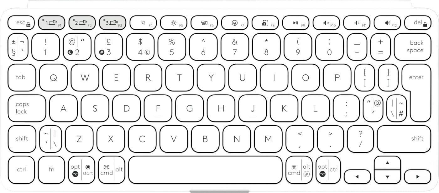 Logitech 920-012985 Keys-To-Go 2 Clavier Gris Clair