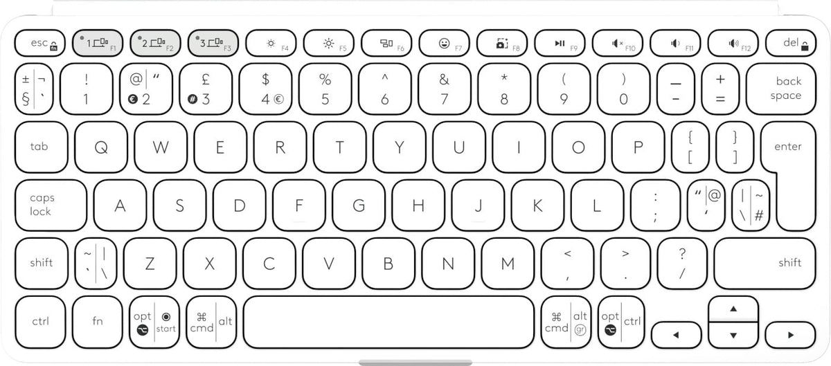 Logitech 920-012985 Keys-To-Go 2 Clavier Gris Clair