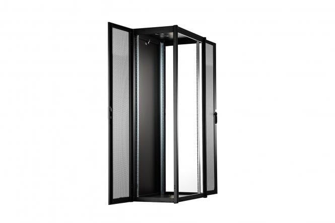 "Armoire réseau debout Hyper Pro 19"" 42U rack 600x1000, porte avant perforée, noire, 1000 kg"