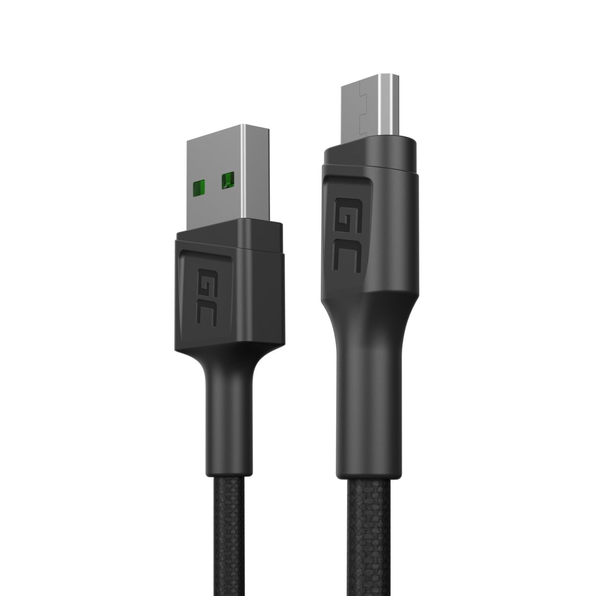 Green Cell KABGC23 câble USB 0,3 m USB 2.0 USB A Micro-USB B Noir