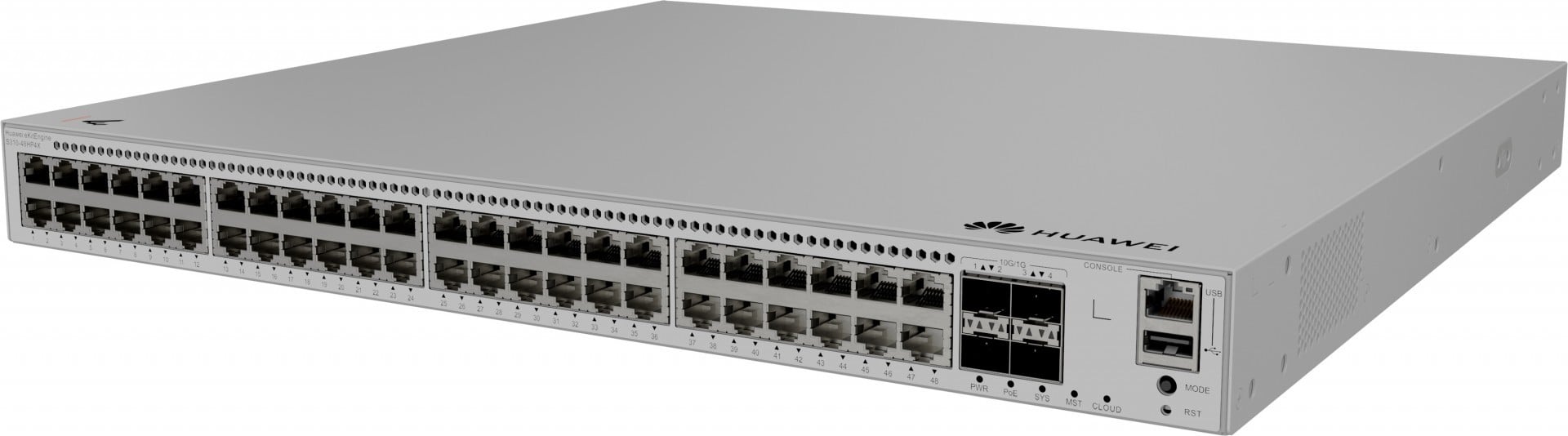 HUAWEI S310-48HP4X 48x10/100/1000BASE-T ports 846 W PoE+ 4x10GE SFP+ ports with 1xAC power module eKit