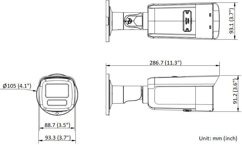 Hikvision DS-2CD2T86G2H-2I(2.8mm)(eF)/BLACK Caméra réseau Bullet fixe 8 MP alimentée par Darkfighter