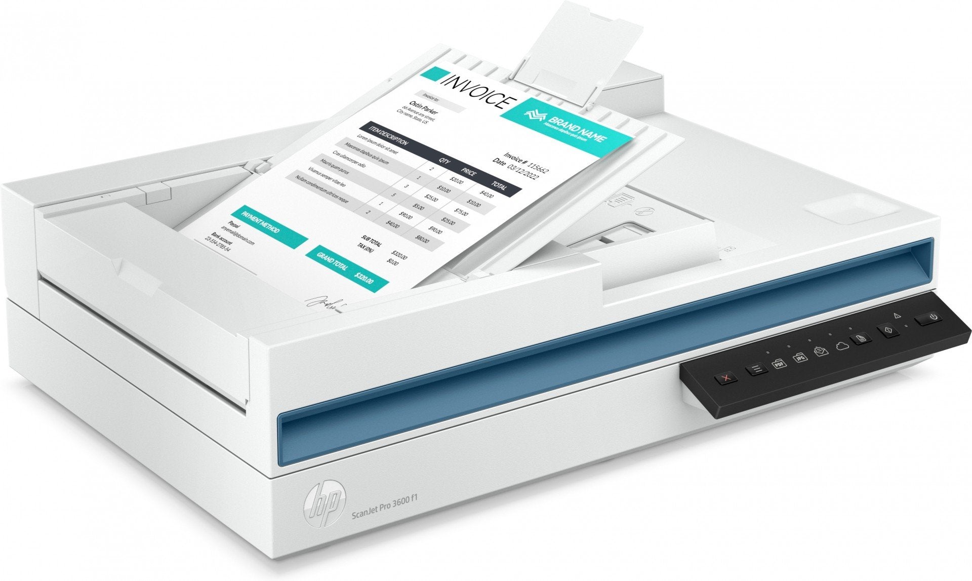 HP Scanjet Pro 3600 f1 Document scanner Contact Image Sensor CIS Duplex A4 600dpix600dpi 30ppm ADF 60sheets 3000scans