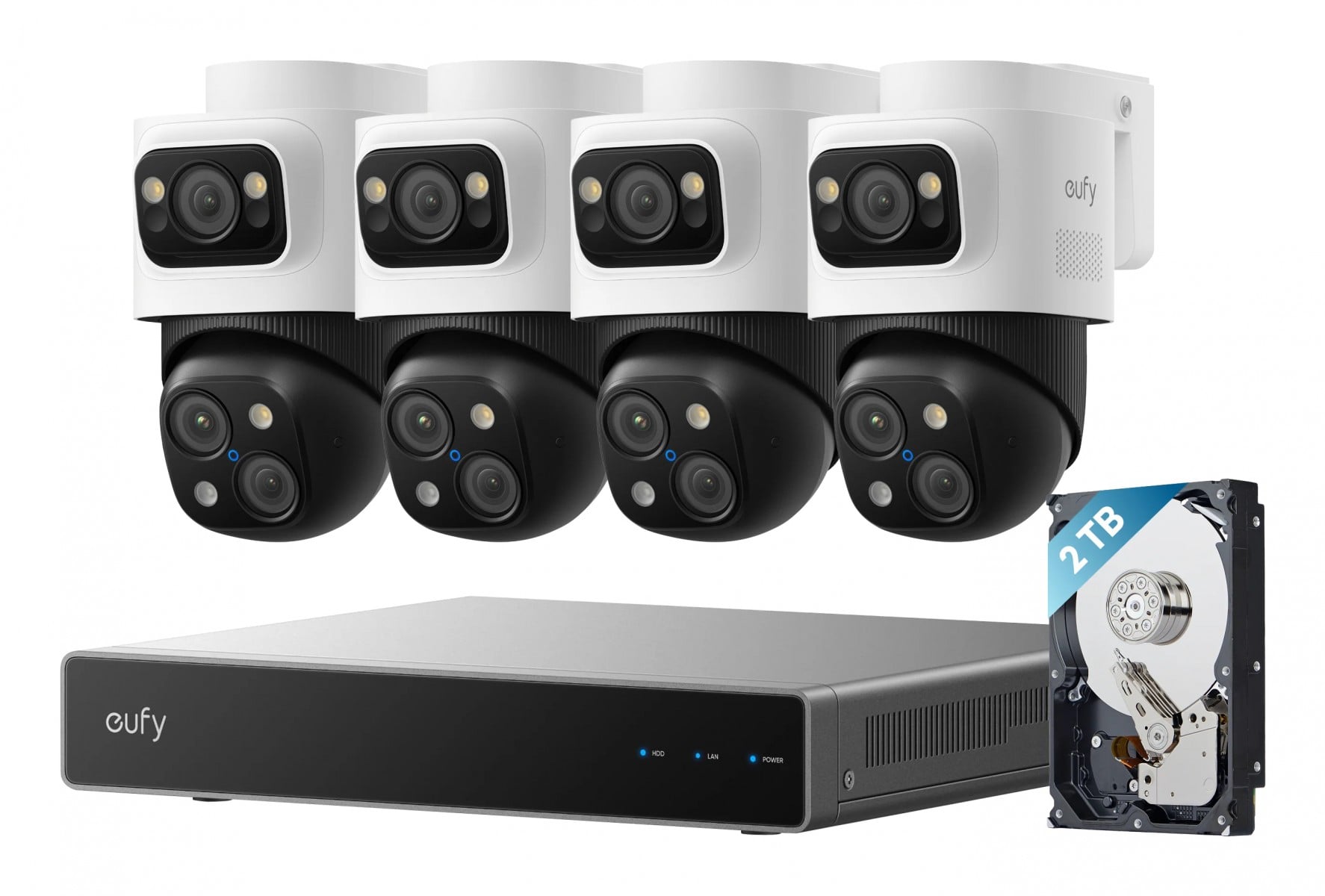 Eufy NVR Security System S4 Max Noir, Gris, Blanc