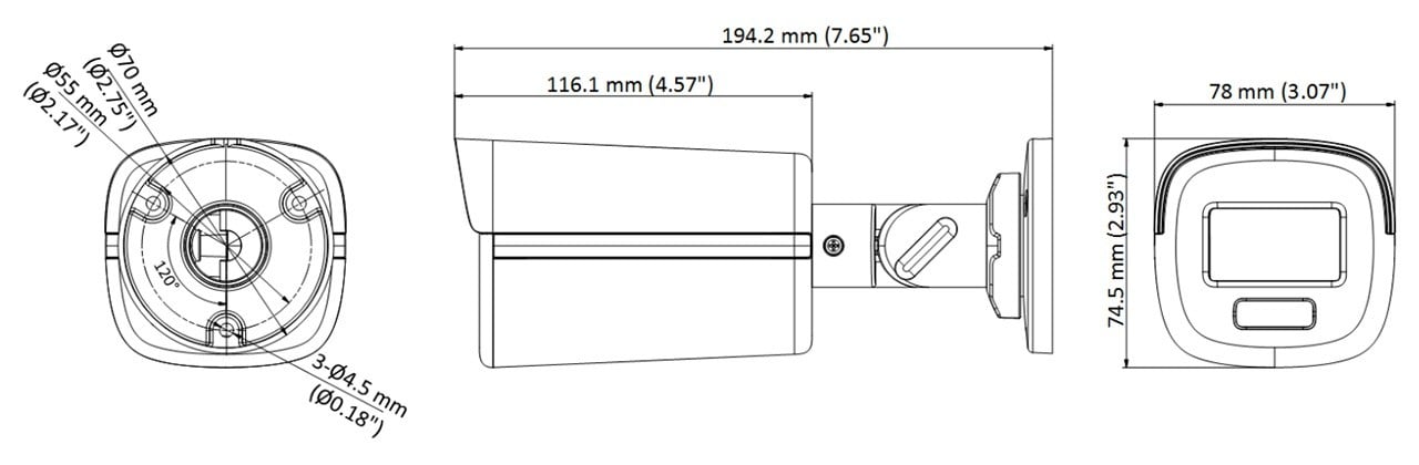 Hikvision DS-2CE12KF3T-LE(2.8mm) 3K caméra Bullet ColorVu a double éclairage PoC fixe