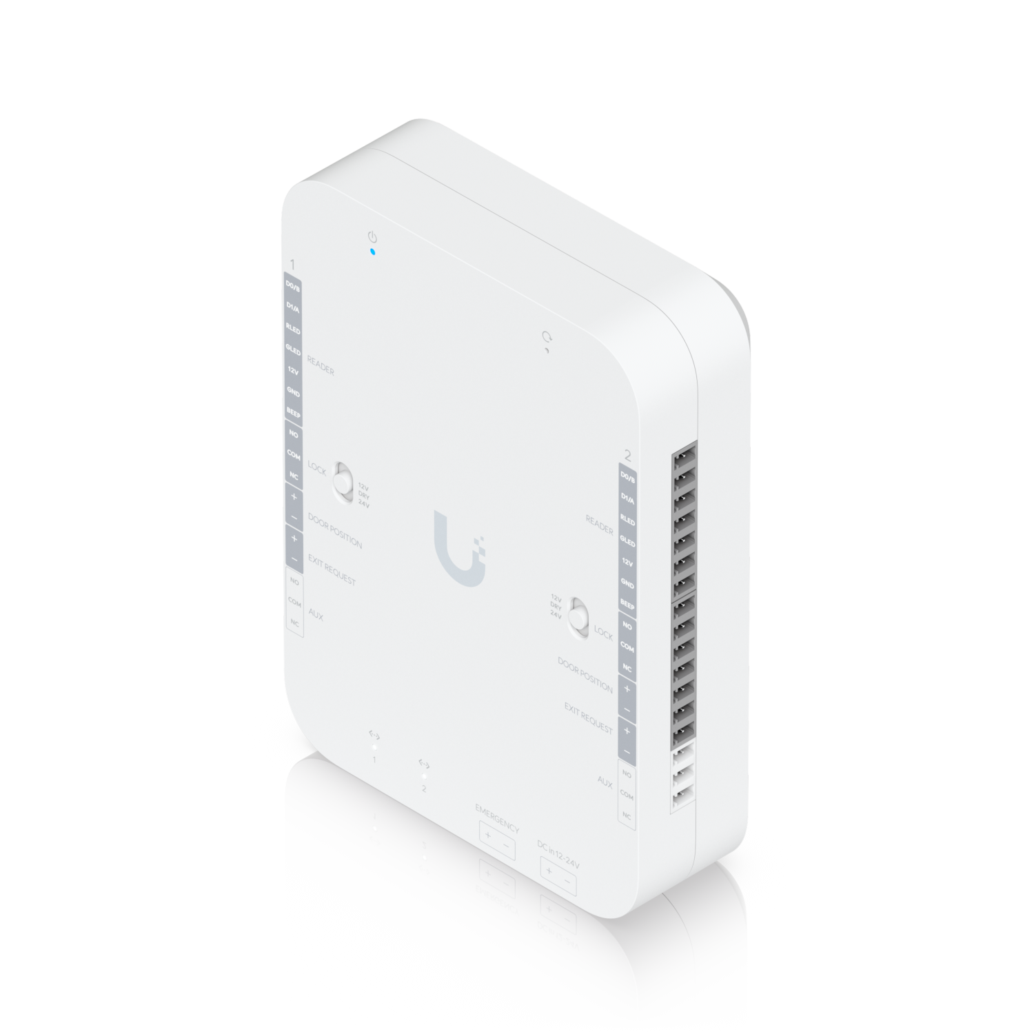 DC-powered hub that supports Wiegand and