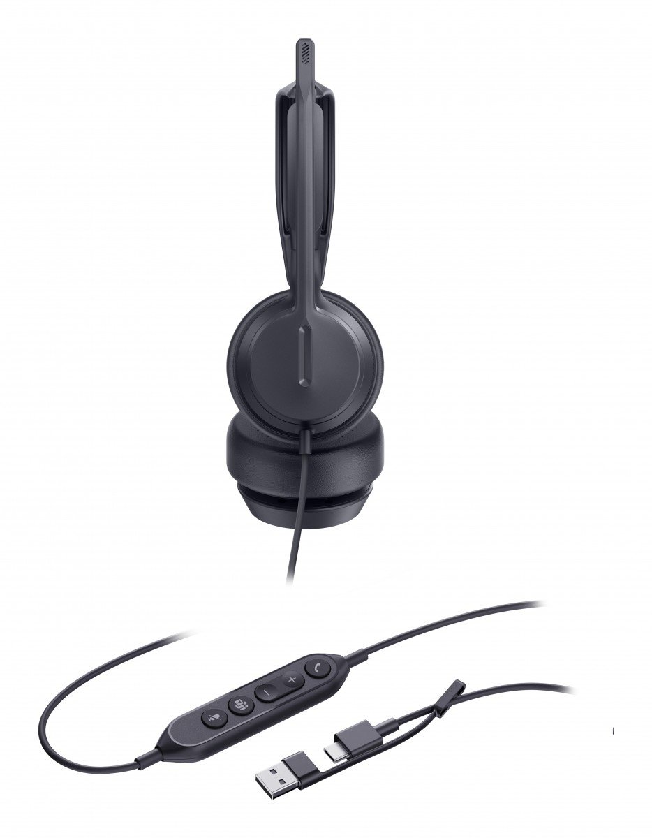 Yealink UH42 Dual Teams USB-C/A Avec fil Arceau Bureau/Centre d'appels USB Type-C / USB Type-A Noir