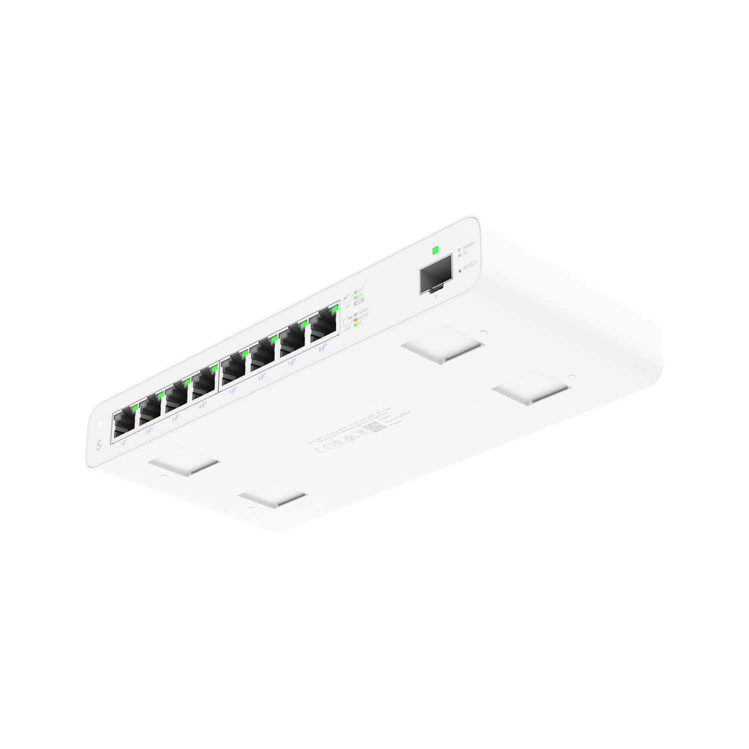 Ubiquiti UISP-S Networks UISP Géré L2 Gigabit Ethernet (10/100/1000) Connexion Ethernet, supportant l'alimentation via ce port (PoE) Blanc