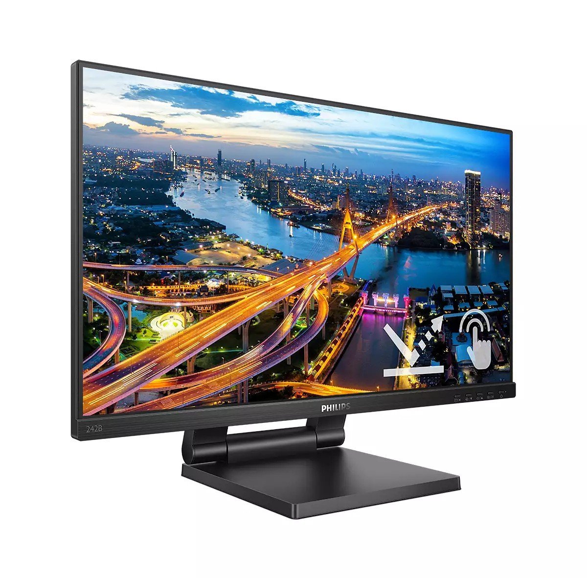PHILIPS 242B1TC/01 23.8p IPS WLED 1920x1080 P-Cap In Cell Touch HDMI/Displayport 3x USB 3.2