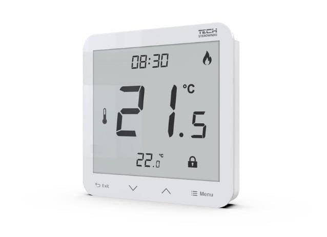 TECH-CONTROLEURS WG.11.0284 Thermostat d'ambiance R-10s PLUS TECH Contrôleur filaire monté en surface blanc